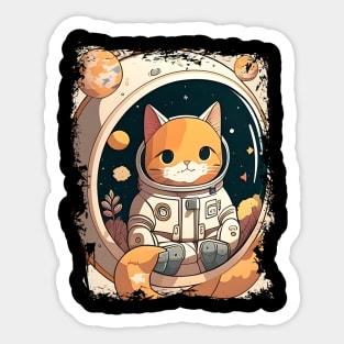 Catronaut Cat Astronaut Deep In Space Cosmic Cat Science - Funny Cats Sticker